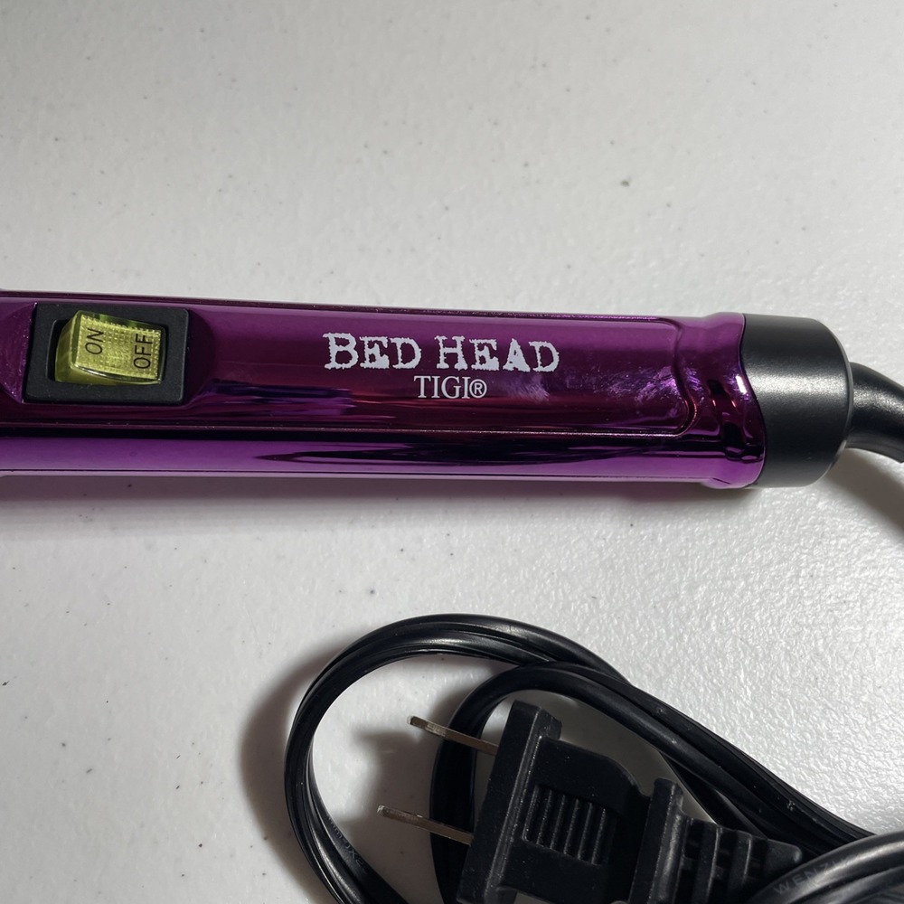 Bed Head Purple Ceramic BH341 Tapered Styling Iron | Clamp-Free 1.25" Preowned - Picture 2 of 6